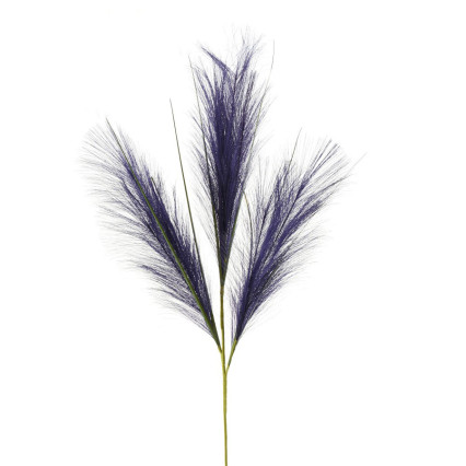 36" Faux Feather Pine Spray - Purple/Navy