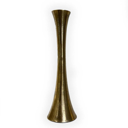 14" Tapered Gold Metal Candlestick