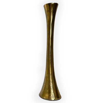 16" Tapered Gold Metal Candlestick