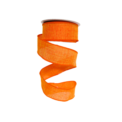 1.5" x 10yd Bright Orange Canvas Ribbon