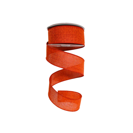 1.5" x 10yd Burnt Orange Canvas Ribbon