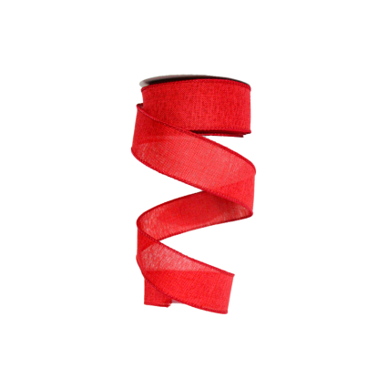 1.5" x 10yd Red Canvas Ribbon