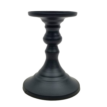 3.5"x5.5" Metal Candle Holder-Black