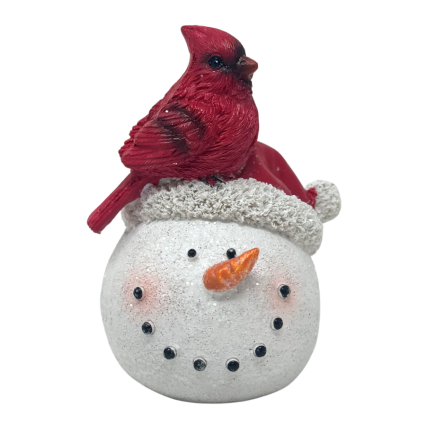 4" Snowman Head w/ Santa Hat