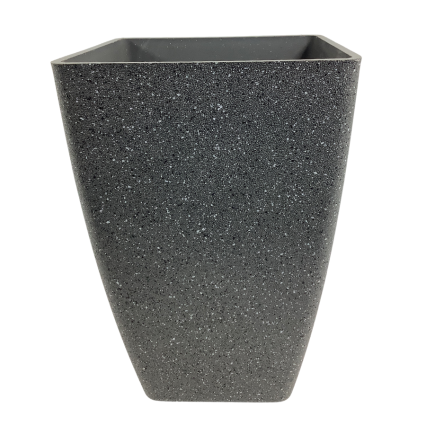 7" x 4" Black and White Speckled Planter