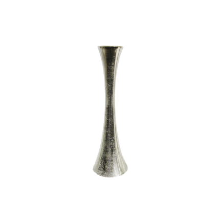 16in Tapered Silver Metal Candle Holder