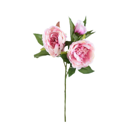 19" Peony Stem- Dark Pink