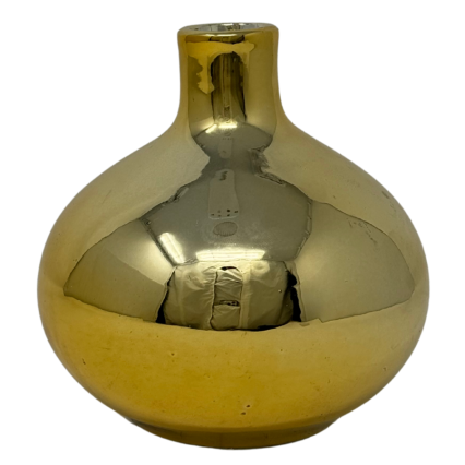 5" Gold Vase w/ Round Body