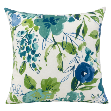 17" Bettina Aqua Outdoor Pillow