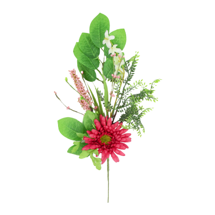 17" Fuchsia Daisy Eucalyptus Fern Pick
