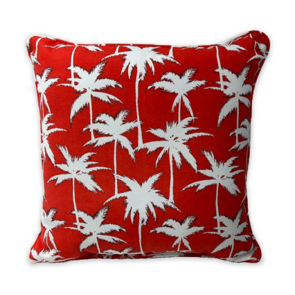 17" Patterned Welt Pillow - Palmetto Fire