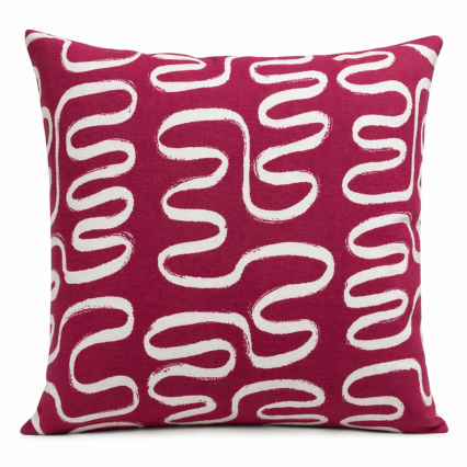 17" Pink Jazz Twist Outdoor Pillow