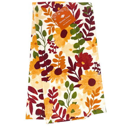 Sunflower Sprigs Kitchen Towel
