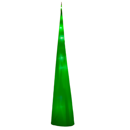 73" Lighted Fabric Cone Tree - Green