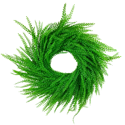 18" UV Bead Grass Wreath