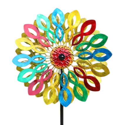 Multi-Color Infinity Symbol Petals Wind Spinner