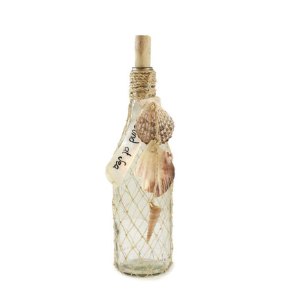 12.75" Glass Bottle w/Net & Note