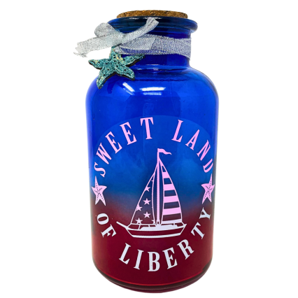 Land of Liberty Round LED Bottle