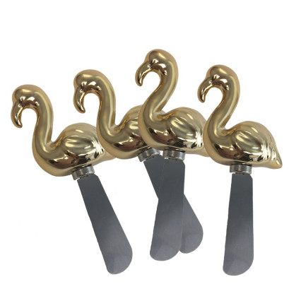 Gold Flamingo Spreaders - Set of 4