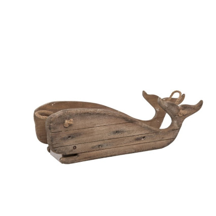 21" Wooden Whale Counter Caddy