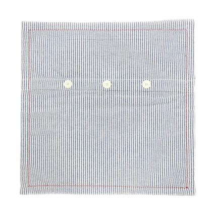 20" Seersucker Navy Indoor Pillow Cover