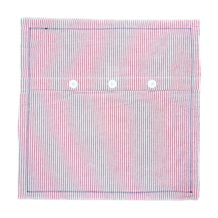 20" Seersucker Red Indoor Pillow Cover