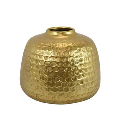 Hammered Vase - Gold