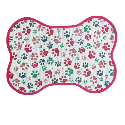 Pet Bowl Mat-Paw Prints