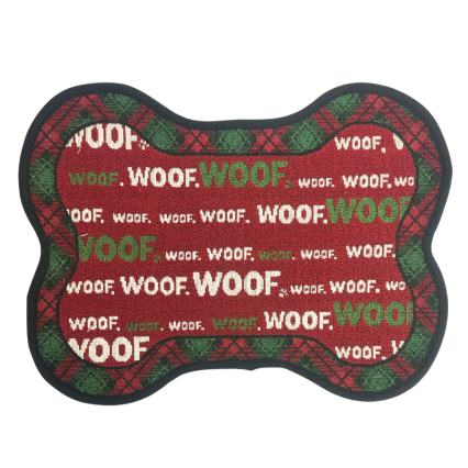 Pet Bowl Mat-Woof