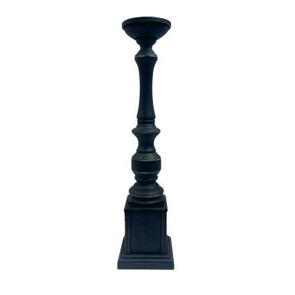 21" Classic Black Candle Holder