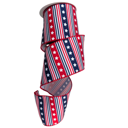 4" x 10yd Stars and Stripes Ribbon