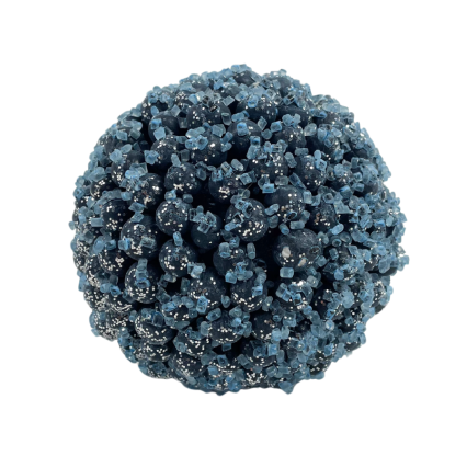 6" Iced Berry Ball Ornament - Blue