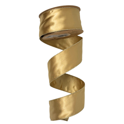 2.5" x10yd Gold Shimmer Satin
