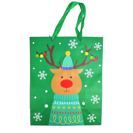 12.5" Reindeer Gift Bag