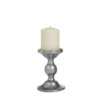 6" Aluminum Candleholder - Silver
