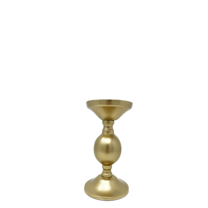 6"H Gold Pillar Candle Holder