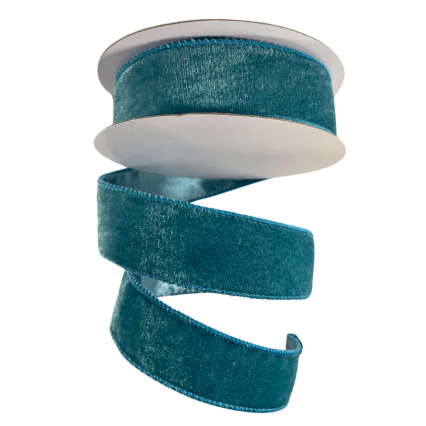 1.5" x 10yd Real Velvet Ribbon -Blue
