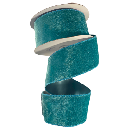 2.5" x 10yd Real Velvet Ribbon -Blue