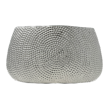 Silver Metal Knobby Vase
