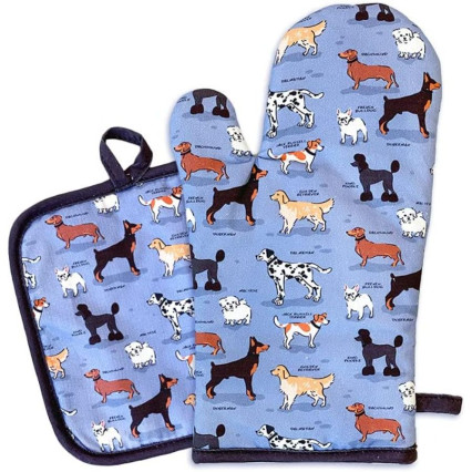 Dog Oven Mitt & Pot Holder Set
