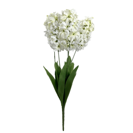 24" Hyacinth Bush- Cream White
