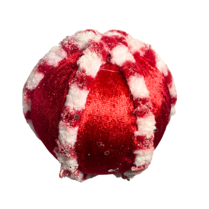 4" Peppermint Stripe Ball Ornament