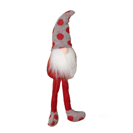12.5" Holiday Plush Gnome Shelf Sitter - Grey Hat