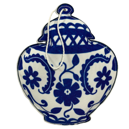 8" Blue Chinoiserie Ornament