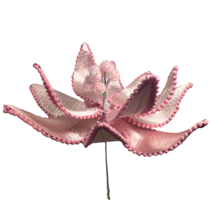14" Pink Silk Poinsettia Pick