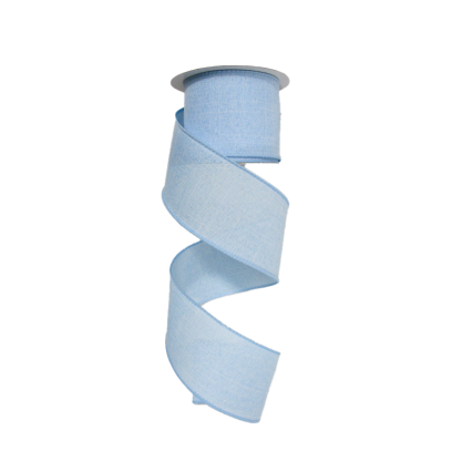 2.5" x 10yd Light Blue Canvas Ribbon