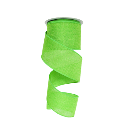 2.5" x 10yd Lime Canvas Ribbon