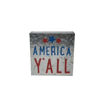 America Y'all Metal Sign