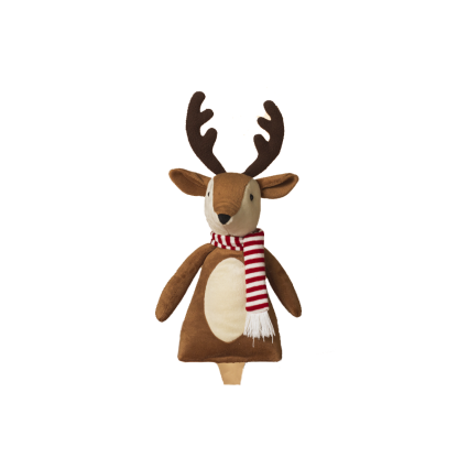 Plush Reindeer Stocking Holder