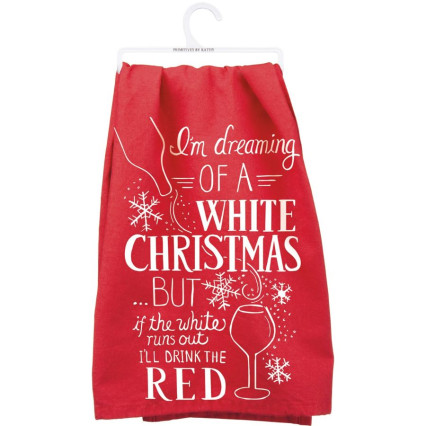 I'm Dreaming Of A White Christmas Kitchen Towel